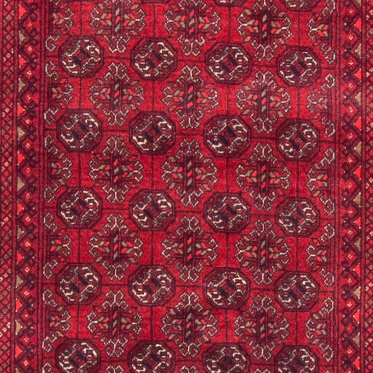 Runner Afghan Rug - Bukhara - 290 x 80 cm - red