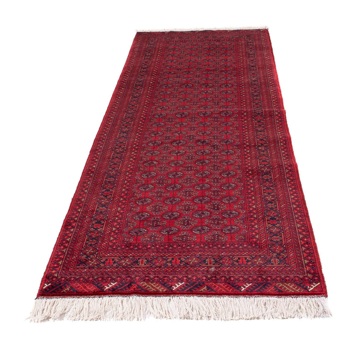 Runner Afghan Rug - Bukhara - 290 x 80 cm - red