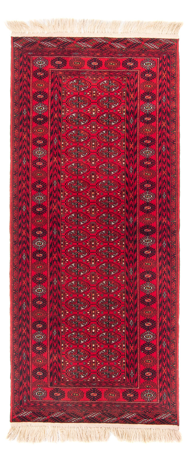 Runner Afghan Rug - 200 x 80 cm - red