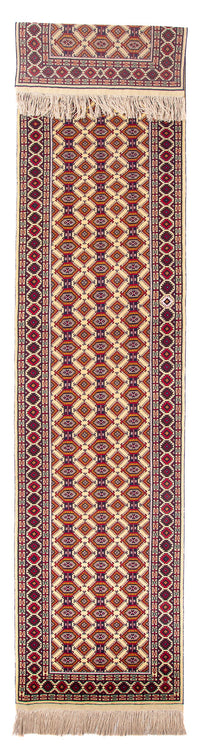 Runner Afghan Rug - 390 x 90 cm - beige