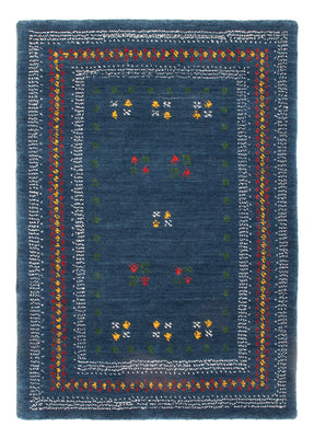Gabbeh Rug - Loribaft Softy - 90 x 60 cm - blue