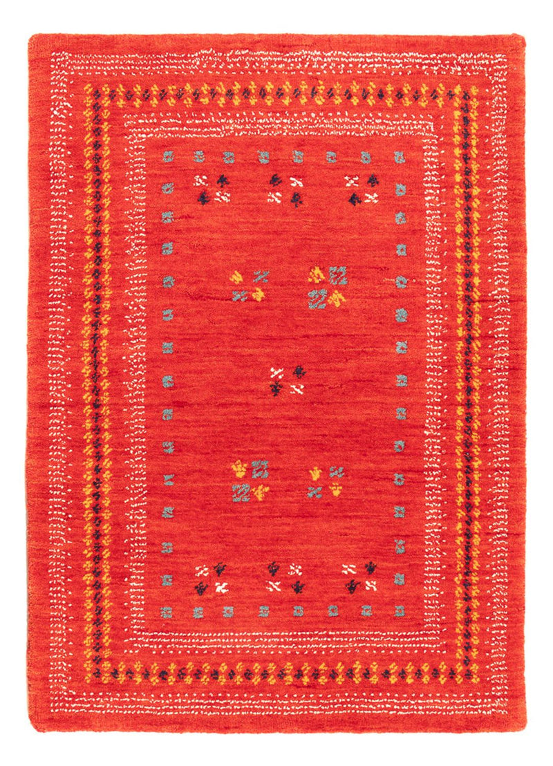Gabbeh Rug - Loribaft Softy - 90 x 60 cm - red