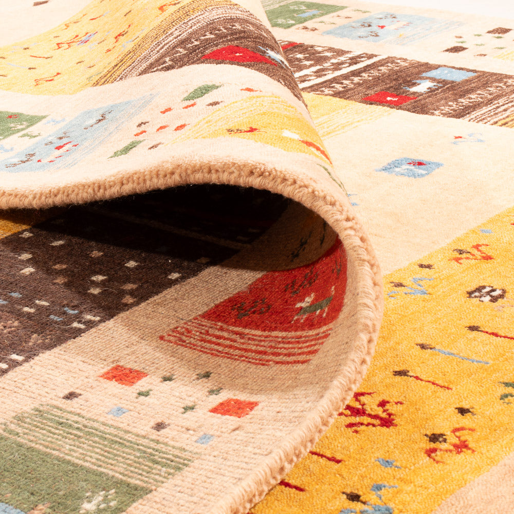 Gabbeh Rug - Loribaft Softy - 240 x 170 cm - gold