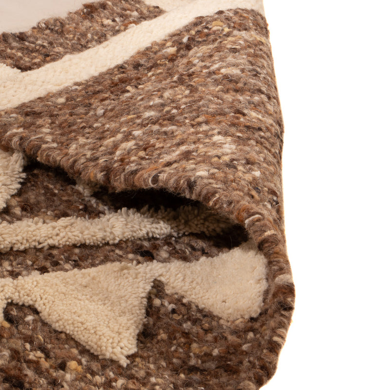 Wool Rug - 90 x 60 cm - dark beige