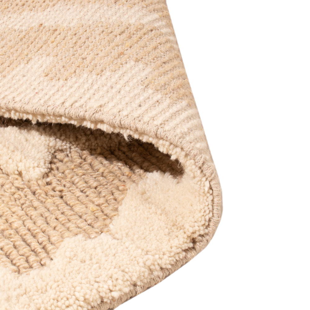 Wool Rug - 90 x 60 cm - dark beige