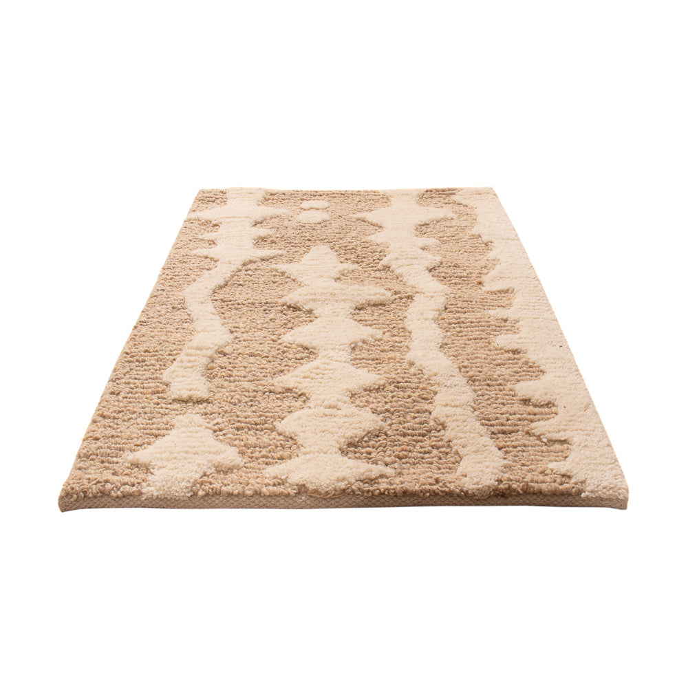 Wool Rug - 90 x 60 cm - dark beige