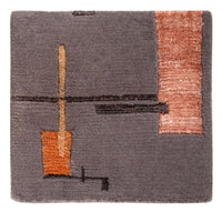 Designer Rug square  - 30 x 30 cm - grey