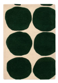 Wool Rug - 90 x 60 cm - green