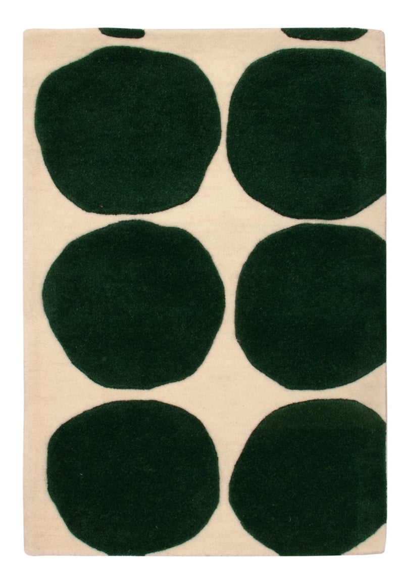 Wool Rug - 90 x 60 cm - green