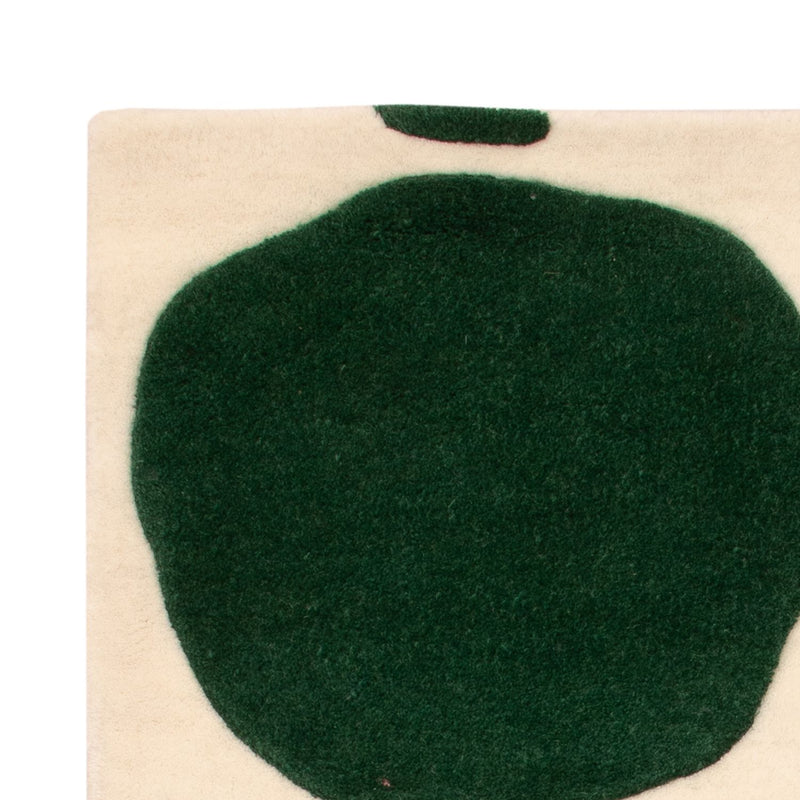 Wool Rug - 90 x 60 cm - green