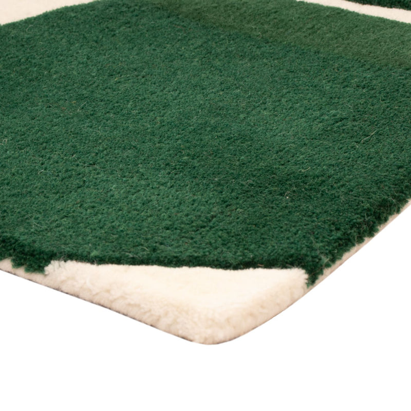 Wool Rug - 90 x 60 cm - green