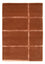 Wool Rug - 90 x 60 cm - brown
