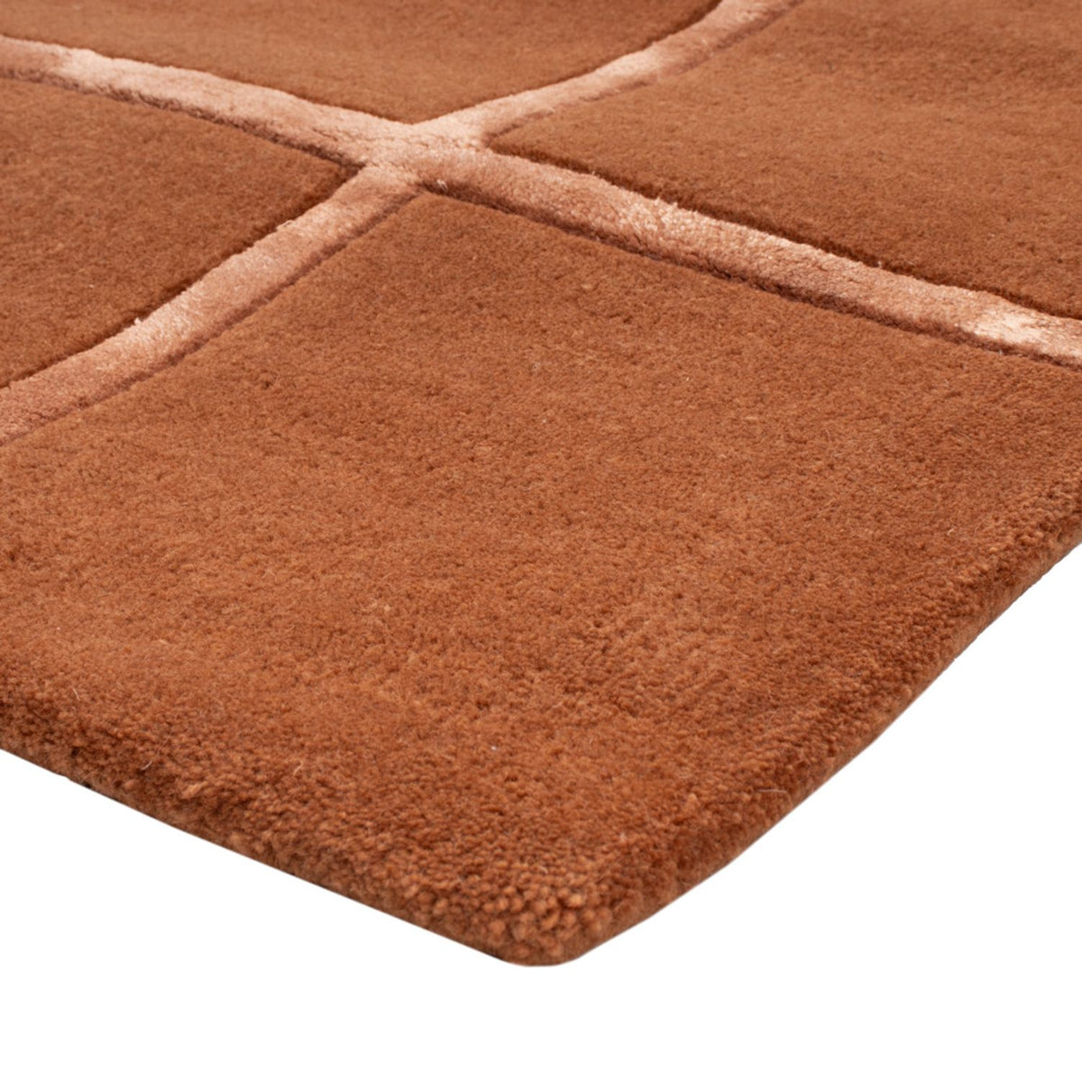 Wool Rug - 90 x 60 cm - brown