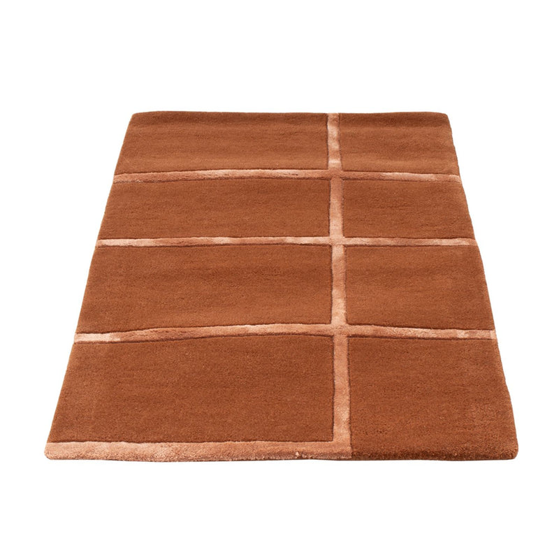 Wool Rug - 90 x 60 cm - brown