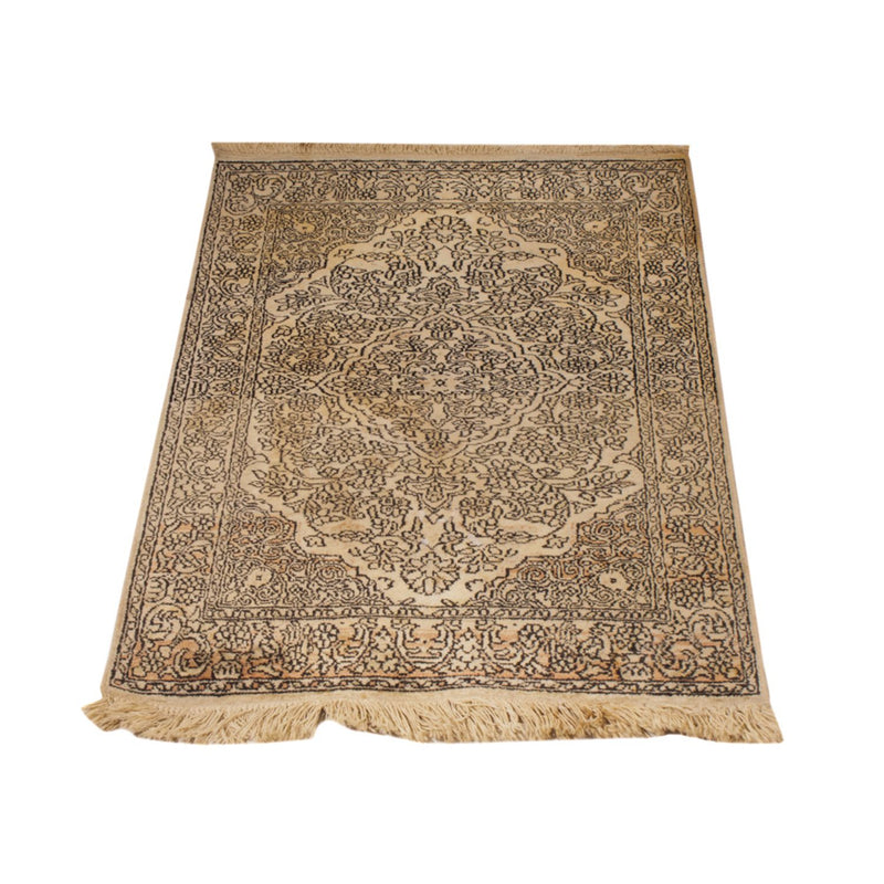 Silk Rug - Kashmir Silk - 103 x 60 cm - beige