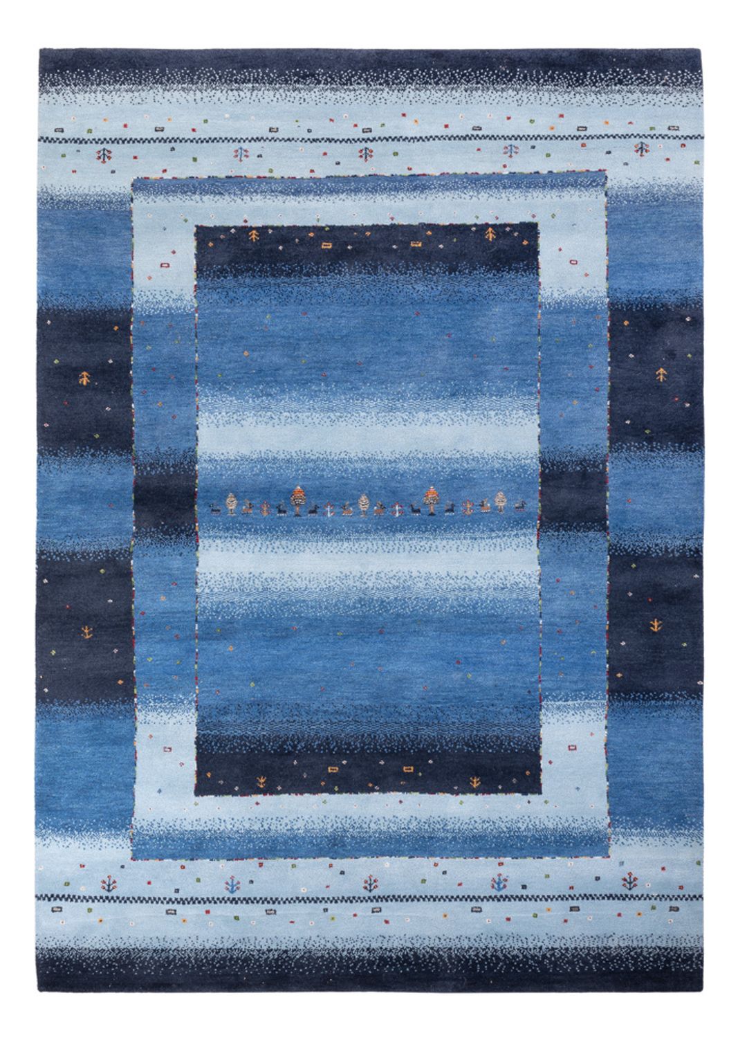 Gabbeh Rug - Loribaft Indus - 243 x 169 cm - blue
