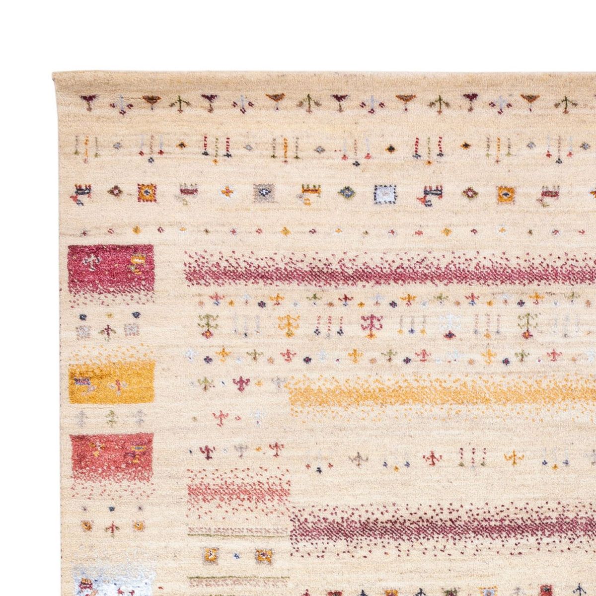 Gabbeh Rug - Loribaft Indus - 245 x 174 cm - cream