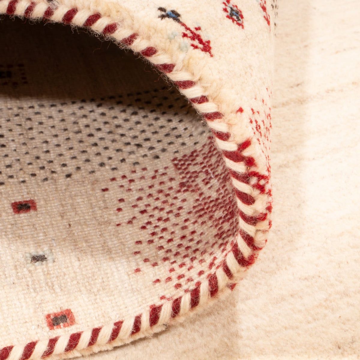 Gabbeh Rug - Loribaft Indus - 242 x 168 cm - cream