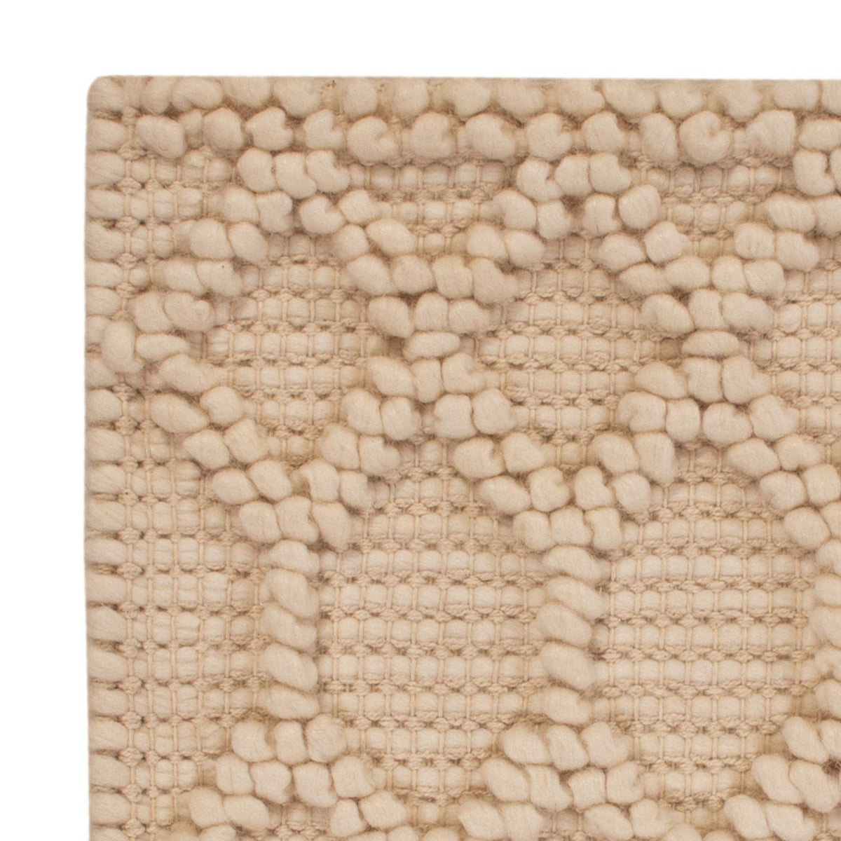 Wool Rug square  - 48 x 42 cm - beige