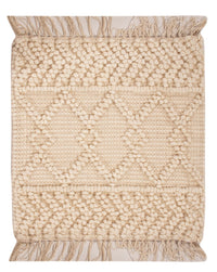 Wool Rug square  - 48 x 46 cm - cream