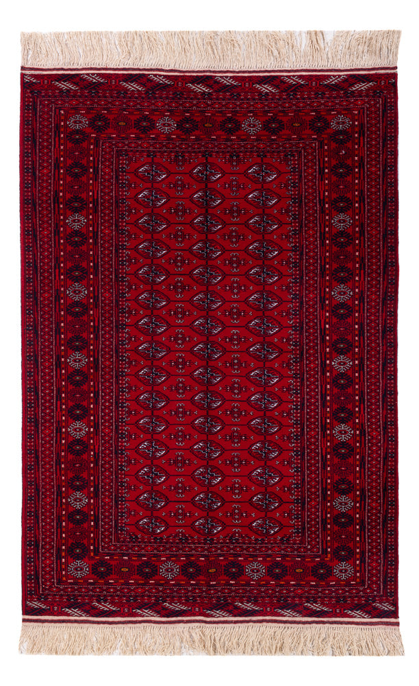 Afghan Rug - Bukhara - 194 x 133 cm - dark red