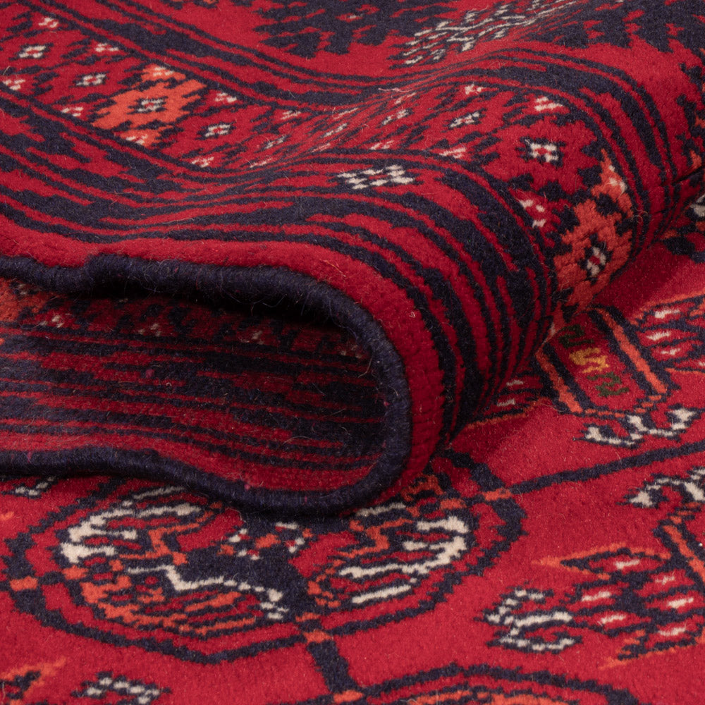 Afghan Rug - Bukhara - 196 x 133 cm - dark red