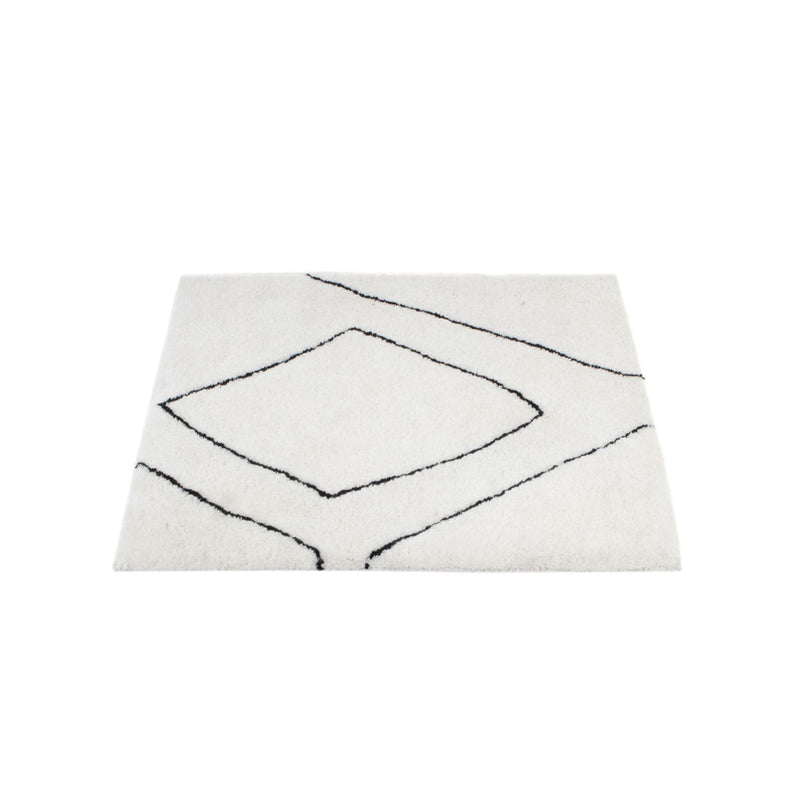 Wool Rug square  - 62 x 62 cm - light grey