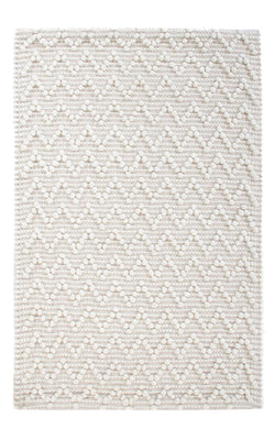 Wool Rug - 94 x 62 cm - light grey