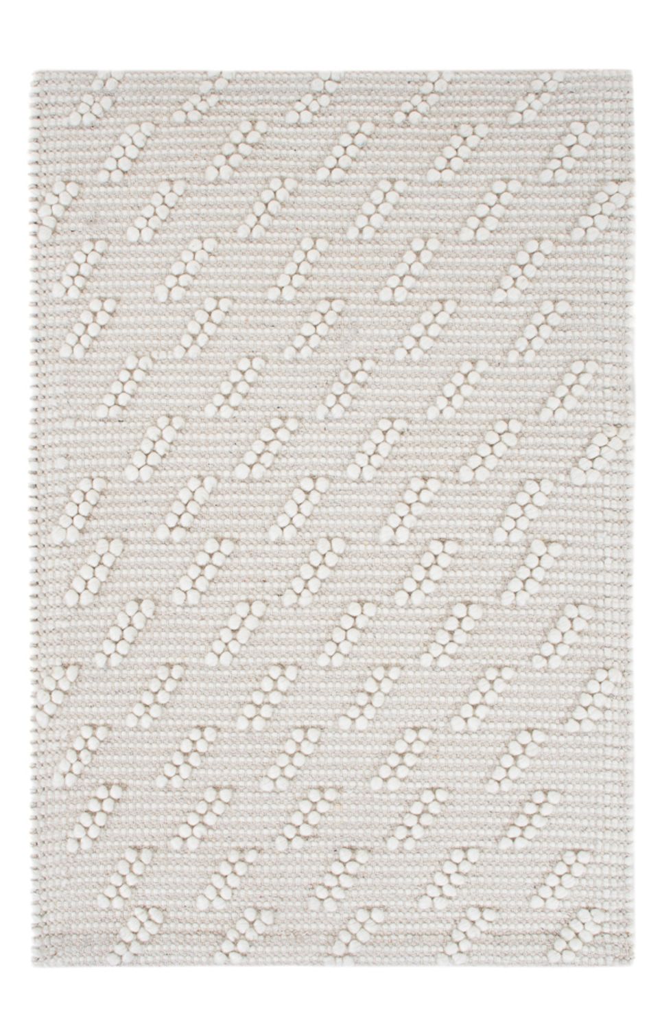 Wool Rug - 95 x 63 cm - light grey