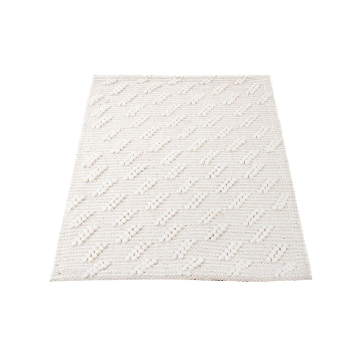 Wool Rug - 95 x 63 cm - light grey