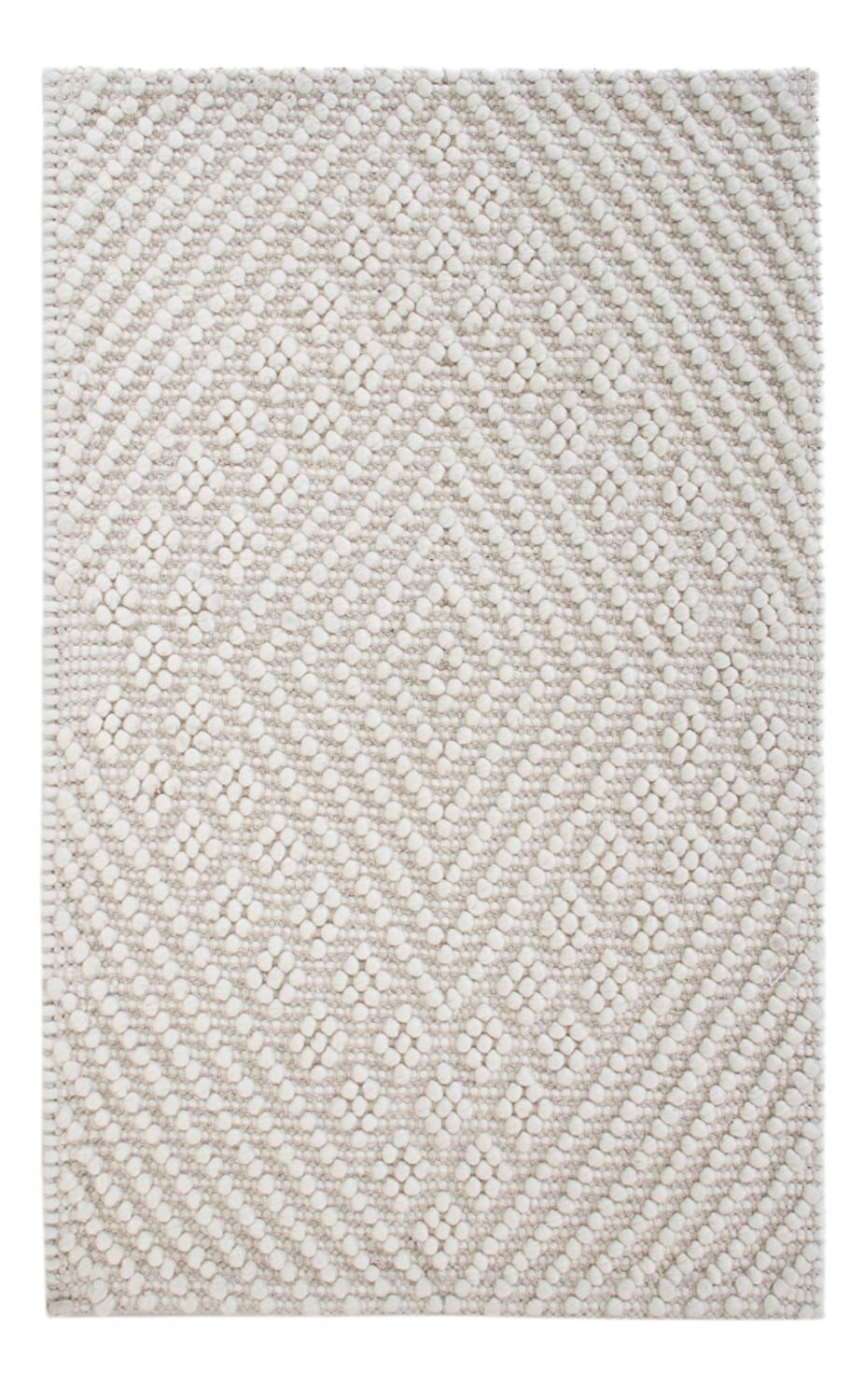 Wool Rug - 96 x 62 cm - light grey