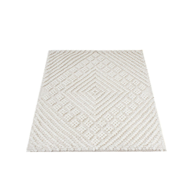 Wool Rug - 96 x 62 cm - light grey
