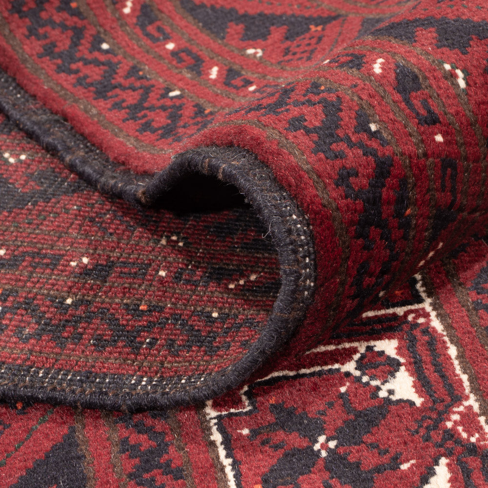 Afghan Rug - Bukhara - 290 x 201 cm - dark red