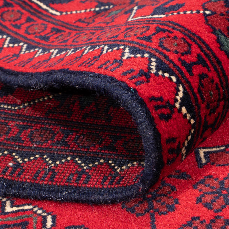 Runner Afghan Rug - 292 x 90 cm - red