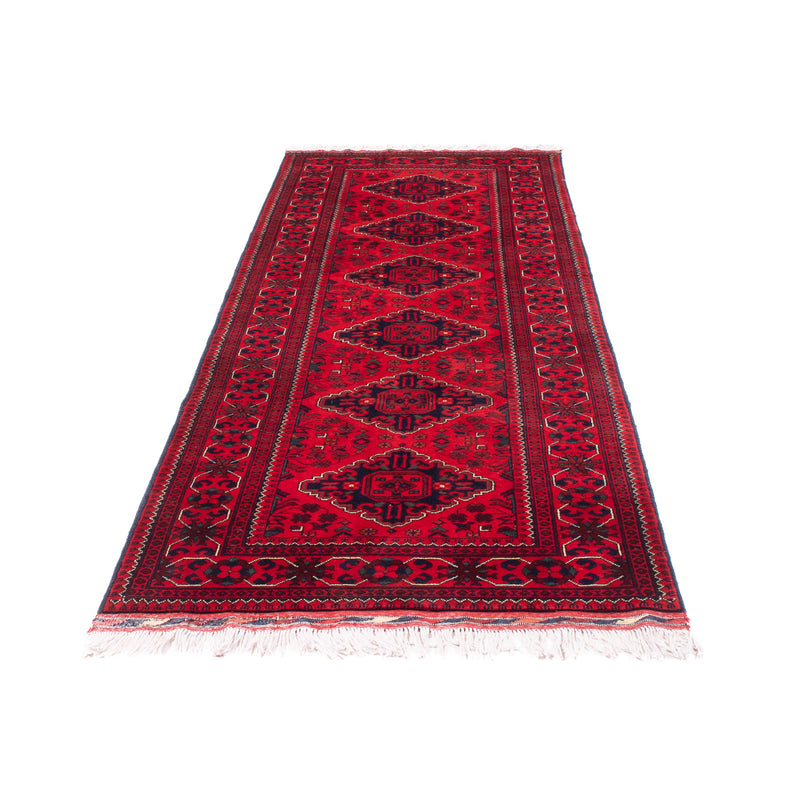 Runner Afghan Rug - 292 x 90 cm - red