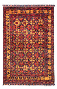 Afghan Rug - 296 x 197 cm - dark beige