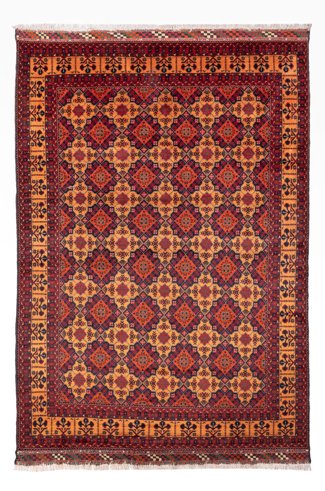 Afghan Rug - 284 x 199 cm - dark beige