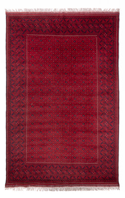 Afghan Rug - 296 x 193 cm - red