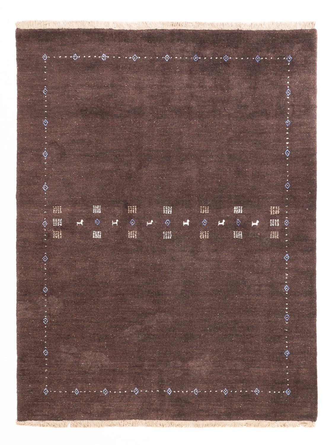 Gabbeh Rug - Loribaft Perser - 230 x 160 cm - dark beige