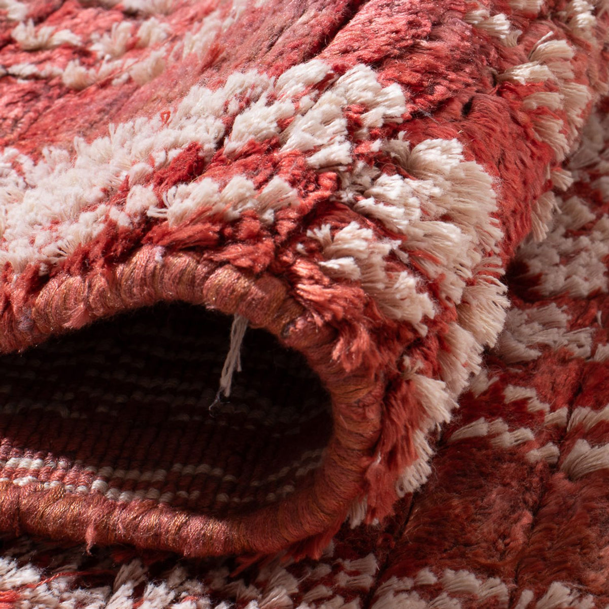 Runner Viscose Rug - 222 x 70 cm - light red