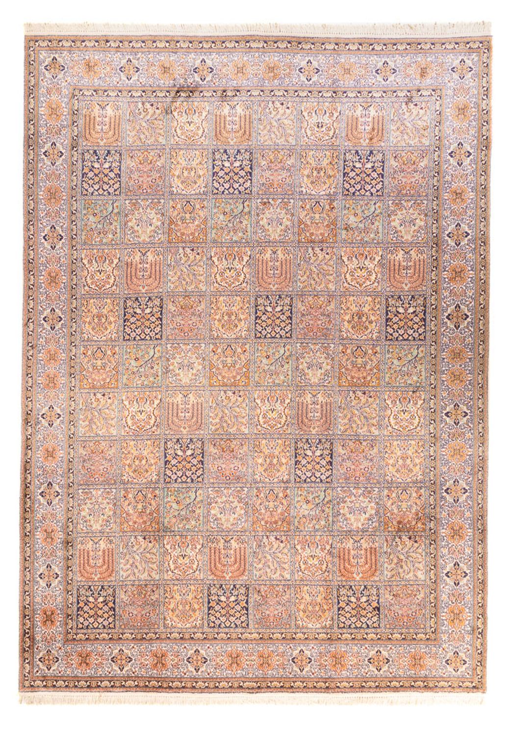 Silk Rug - Kashmir Silk - 337 x 247 cm - light red