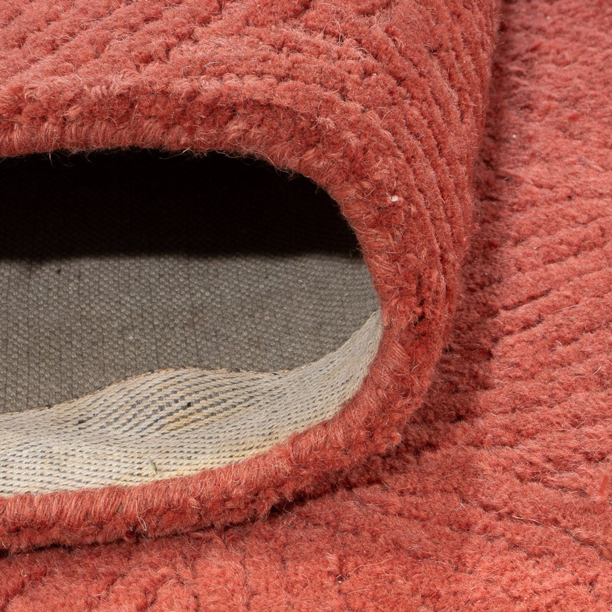 Wool Rug - 273 x 182 cm - rust