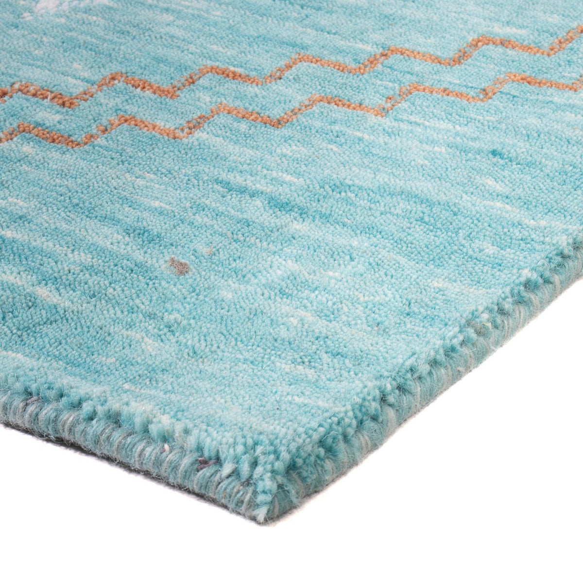 Gabbeh Rug - Loribaft Softy - 102 x 62 cm - light blue