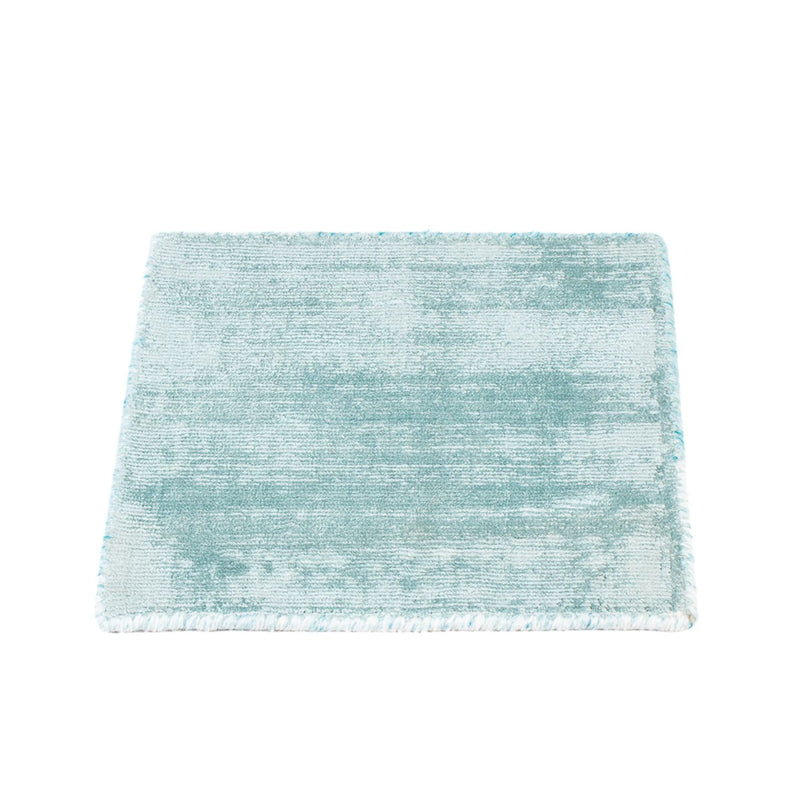 Viscose Rug square  - 30 x 30 cm - light blue