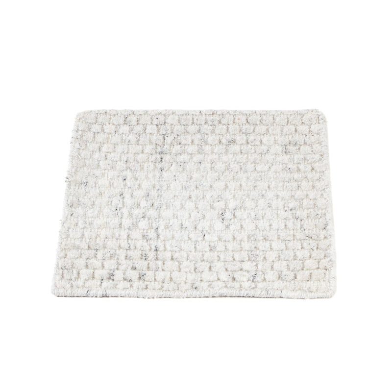 Wool Rug square  - 33 x 30 cm - light grey