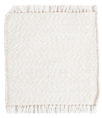 Wool Rug square  - 34 x 31 cm - white