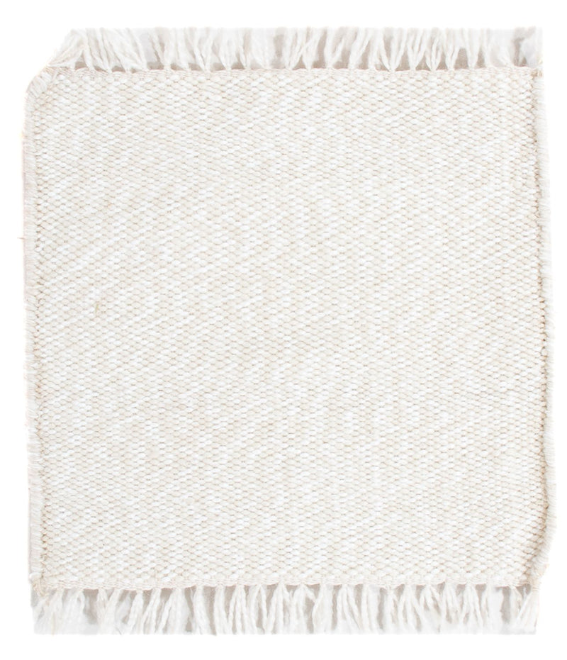 Wool Rug square  - 34 x 31 cm - white