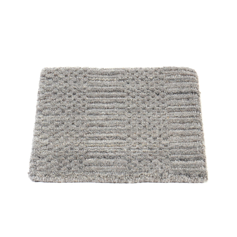 Wool Rug square  - 30 x 30 cm - grey