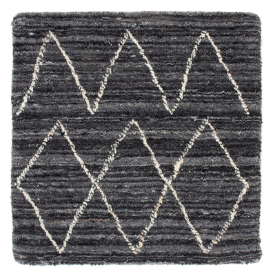 Wool Rug square  - 42 x 42 cm - anthracite