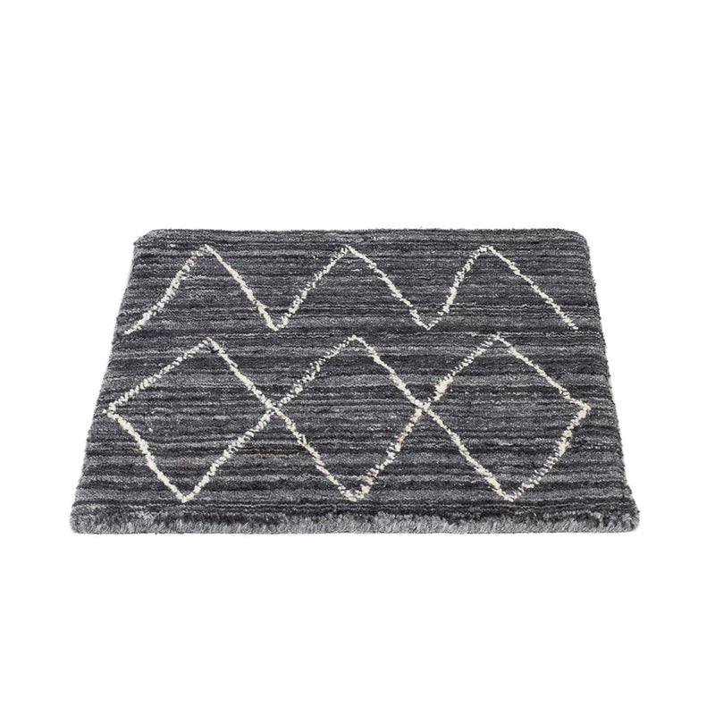 Wool Rug square  - 42 x 42 cm - anthracite